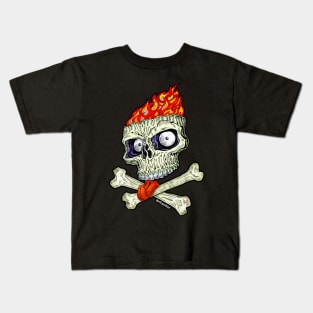 Hot Top Skull by Hard Grafixs© Kids T-Shirt
